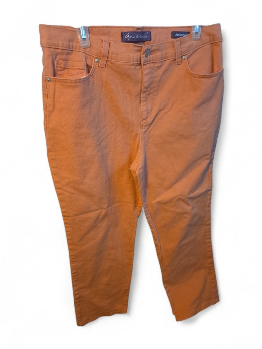 Gloria Vanderbilt Amanda Cropped Jeans - Orange
